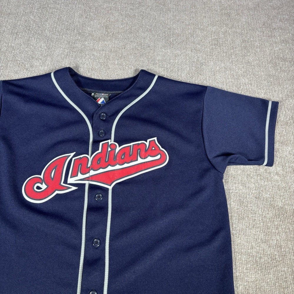 Cleveland Indians Grady Sizemore #24 Jersey Youth XL Navy‎ Blue Sewn Majestic